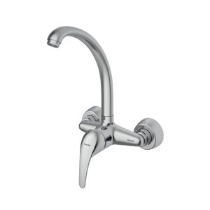 اطلس شیر آشپزخانه دیواری کروم