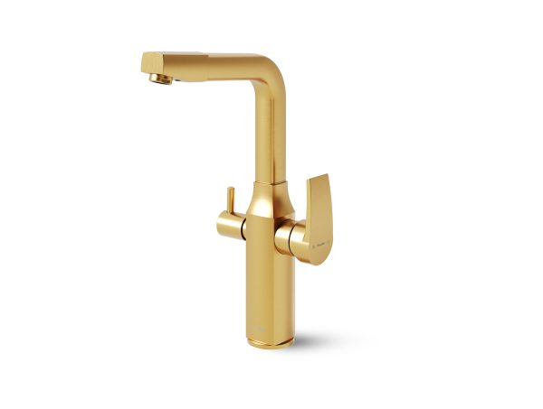 یونیک پلاس شیر آشپزخانه دومنظوره طلا مات یونیک پلاس شیر آشپزخانه دومنظوره طلا مات