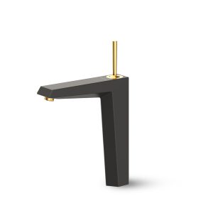 تیفانی شیر روشویی پایه بلند مشکی طلا