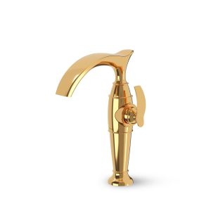 گلوریس روشویی پایه بلند طلا