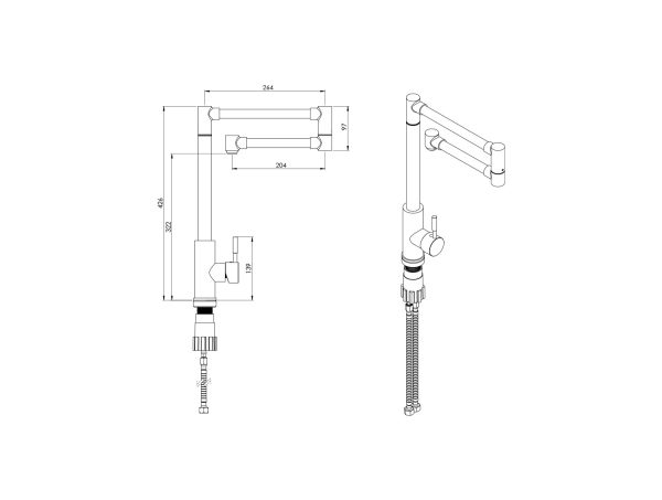 آشپزخانه مفصلی مارینو مشکی - تصویر 2