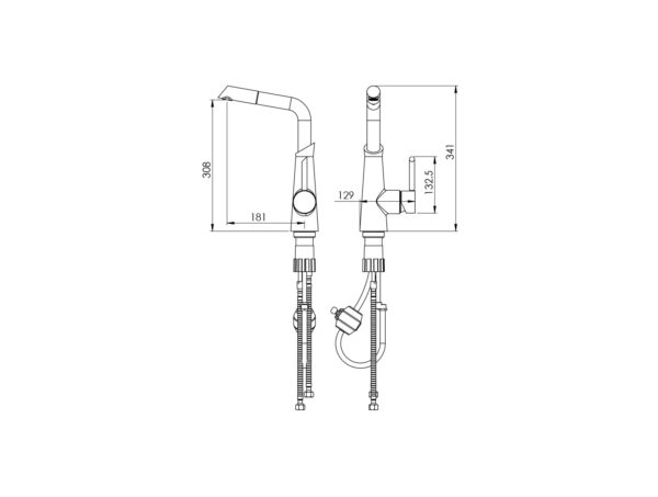 شیر آشپزخانه شاوری مدل آکسل -گالری