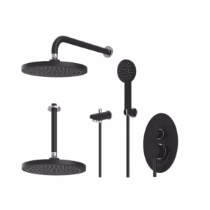 شیر توکار مدل روگن ABS | مشکی کروم | تیپ چهار