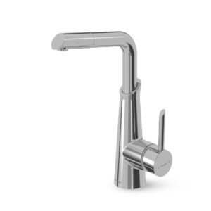 شیر آشپزخانه شاوری مدل آکسل | کروم مات