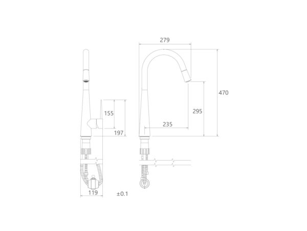 شیر آشپزخانه شاوری مدل ایتن
