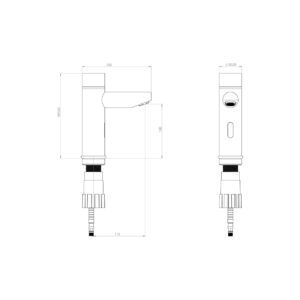 شیر روشویی هوشمند مدل موناکوپلاس | کروم مات