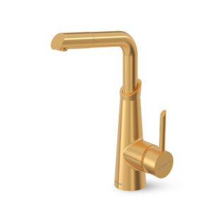 شیر آشپزخانه شاوری مدل آکسل | طلا مات