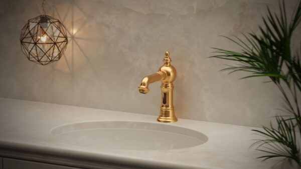 شیر روشویی هوشمند مدل بیزانس طلا