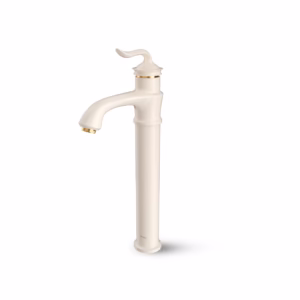 لوکا شیر روشویی پایه بلند شیری طلا