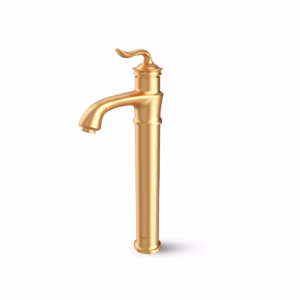 لوکا شیر روشویی پایه بلند طلا مات