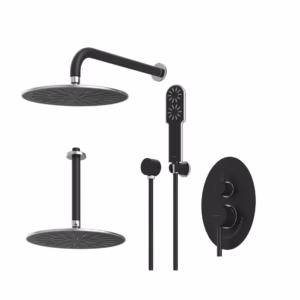 شیر توکار مدل روگن BRASS | مشکی کروم | تیپ سه